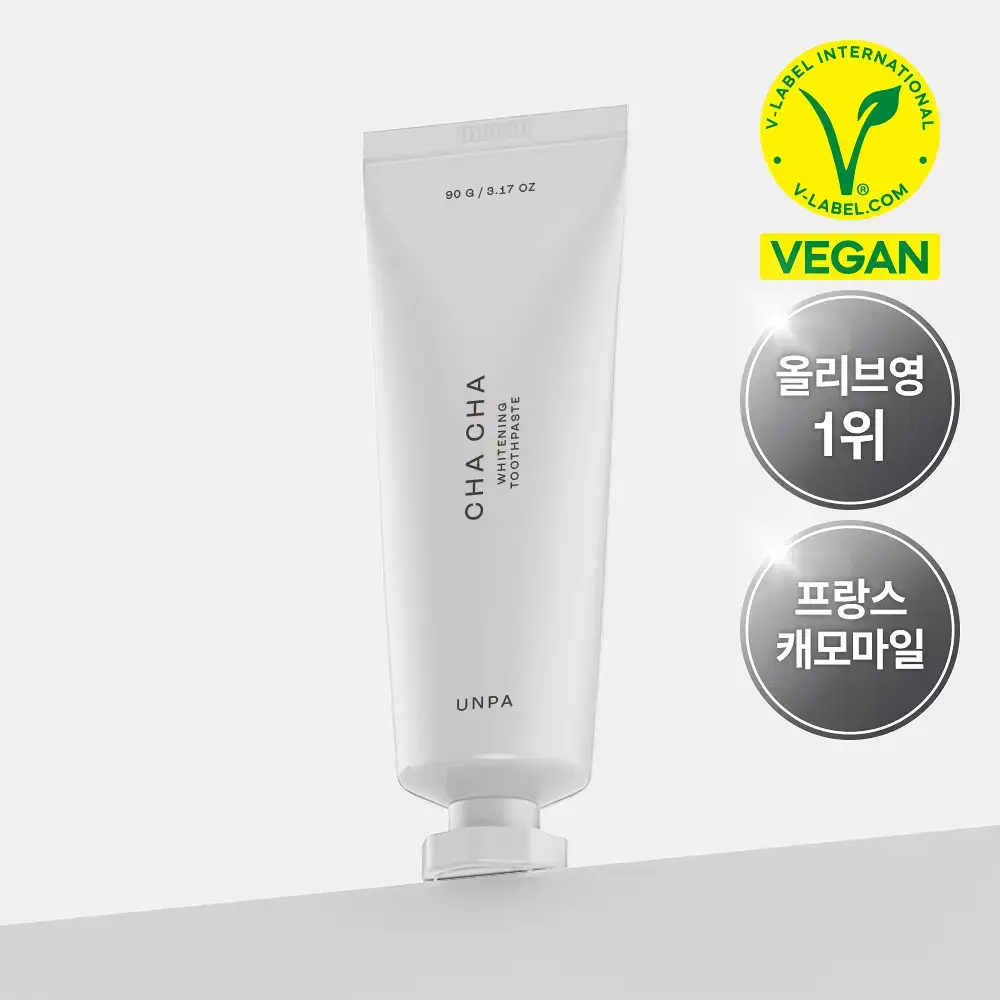 [비건 치아미백] 언파 차차 캐모마일 미백치약 90g